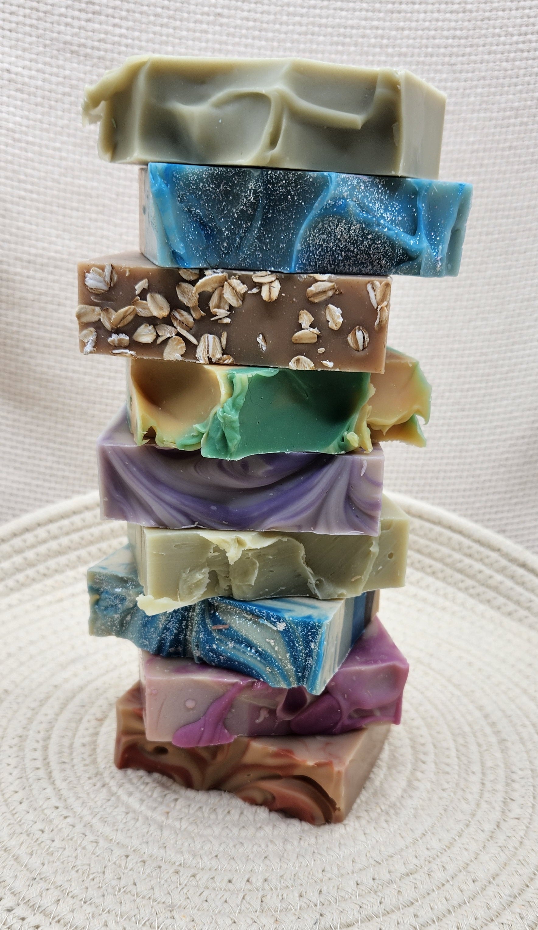 Assorted stack of Double Butter Goat Milk Soap