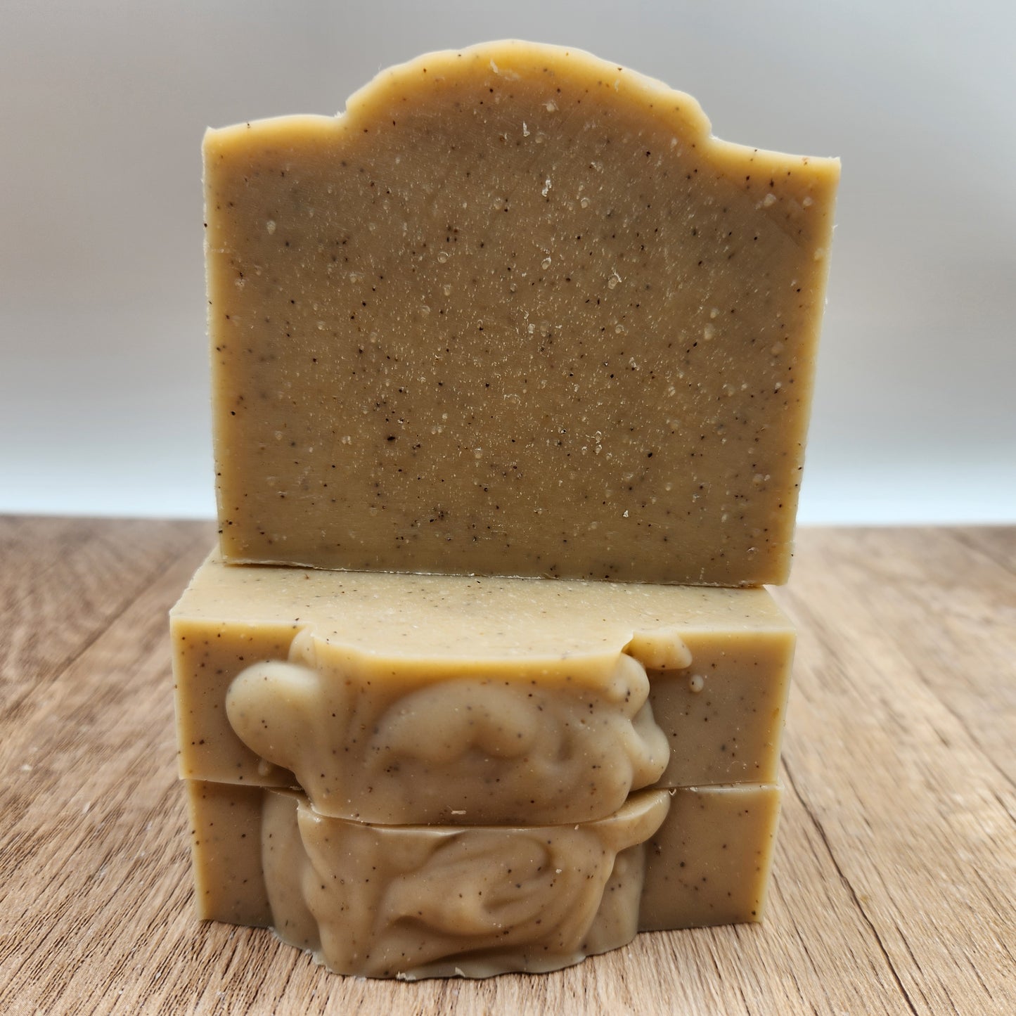 Front view of goat milk soap