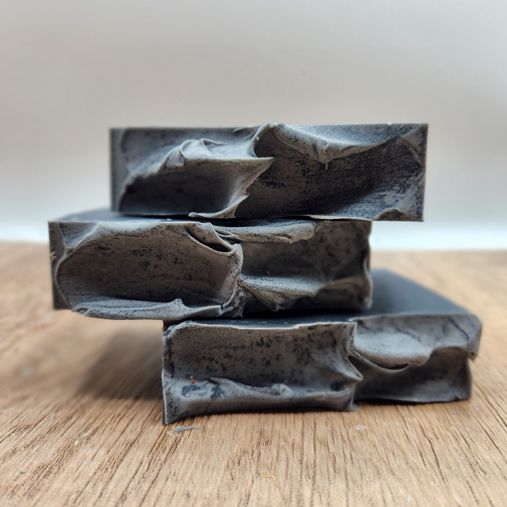 Activated Charcoal Tea Tree and Peppermint Goat Milk Soap Tops