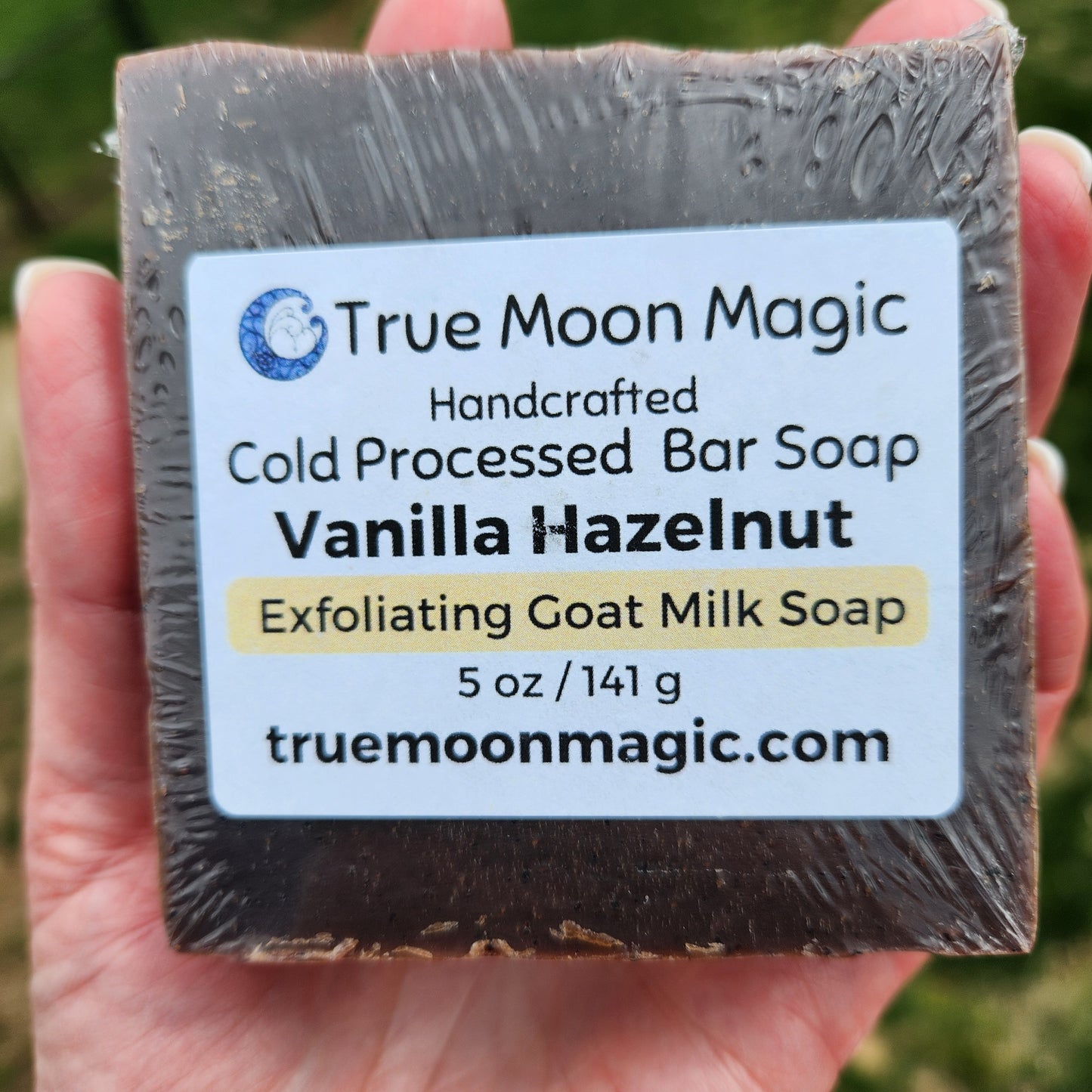 vanilla hazelnut goat milk soap bar