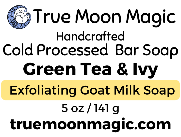 Green Tea and Ivy Goat milk soap label front