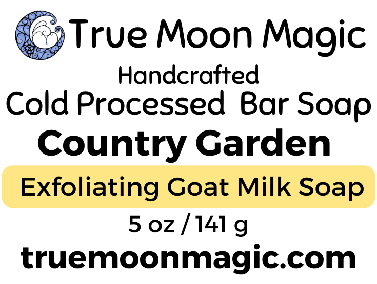 country garden goat milk soap label front